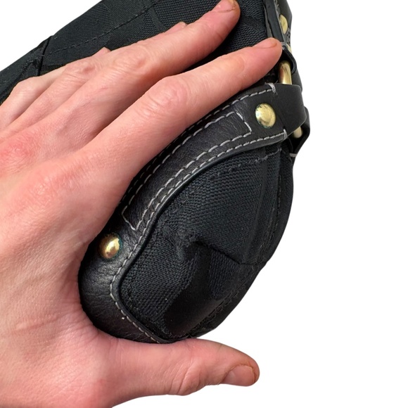 Coach signature black vintage Y2K mini Carly hobo bag - Picture 6 of 10